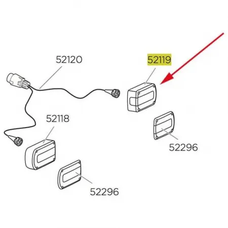 툴레 라이트 Lamp 미니point 7 Pin 52119 Euro라이드/Euro파워/EuroWay G2 예비 부품 3136934618