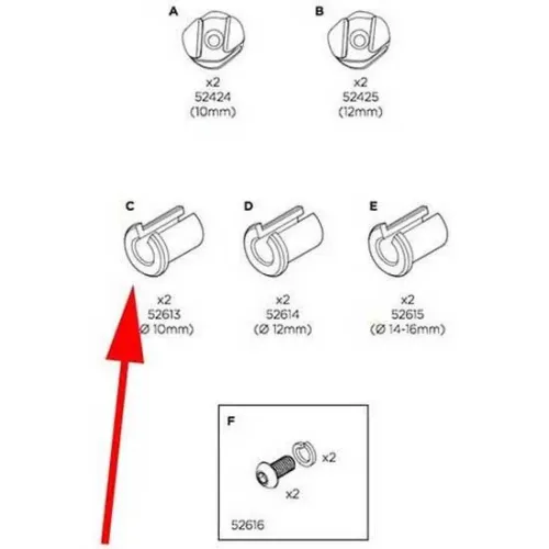 툴레 Replacement 10 mm Pannier 마운팅 스페이서s 예비 부품 3136934861