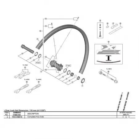 시마노 Front Axis M8000 튜블리스 F15 29 허브 축 3137149723