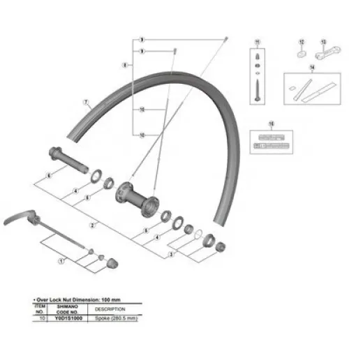 시마노 RS700 C30 튜블리스 프론트 스포크 3137149731