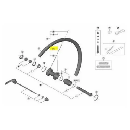 시마노 RS700 C30 튜블리스 뒤 오른쪽 스포크 1 단위 3137149735