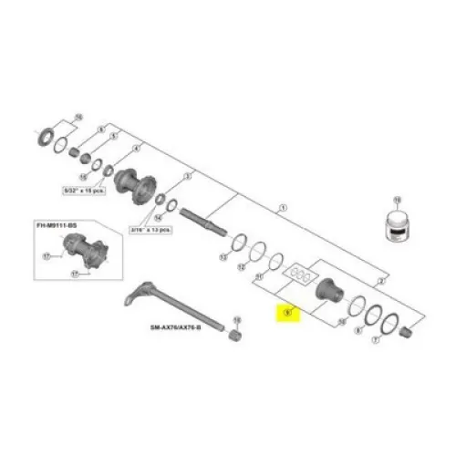 시마노 FH-M9111 MS ET12 프리허브 바디 3137233086