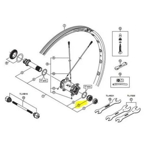 시마노 XT M785 너트 3137552113