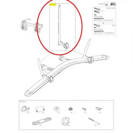 툴레 VeloCompact 4 Bike 어댑터 3137552428