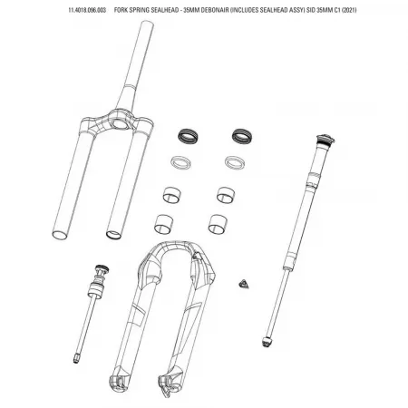 락샥 Fork Spring Sealhead DebonAir SID 부싱 키트 3137601953