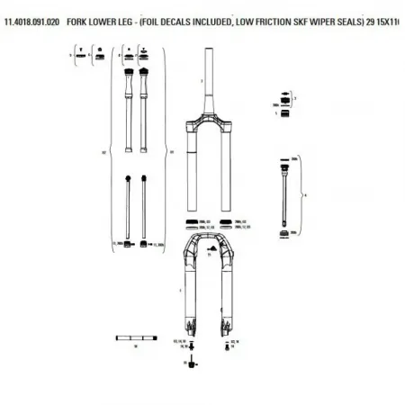락샥 Pike Ultimate B3 Flask 포크 로워 3137670432