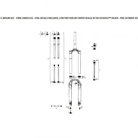 락샥 Silver Pike Ultimate B3 Flask 포크 로워 3137670433