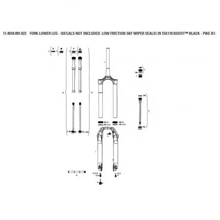 락샥 Pike B1-B2/Select/Select Plus B3/Revelation Flask 포크 로워 3137670434