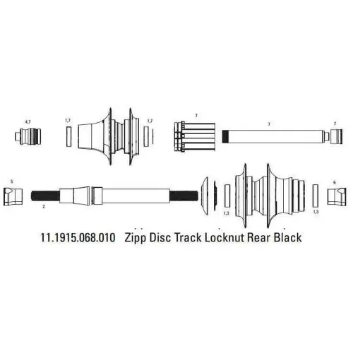 ZIPP 디스크 트랙 잠금 너트 리어 3137779940