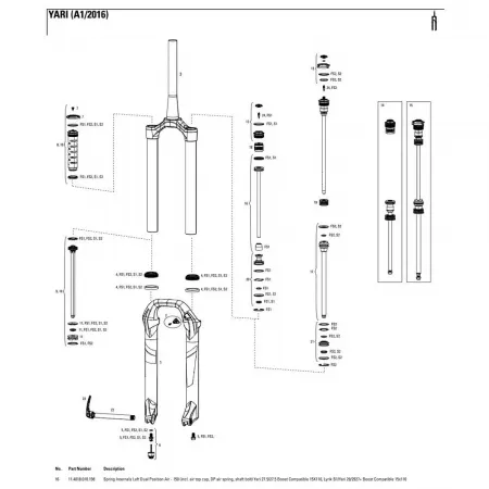 락샥 Yari/Lyrik 150 mmDual Position Air Left 봄의 내부 3137782289