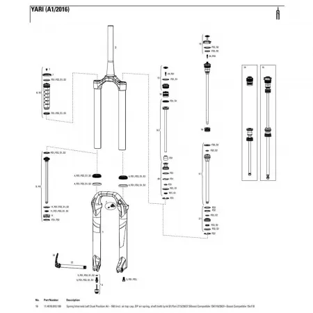락샥 Yari/Lyrik 160 mmDual Position Air Left 봄의 내부 3137782290