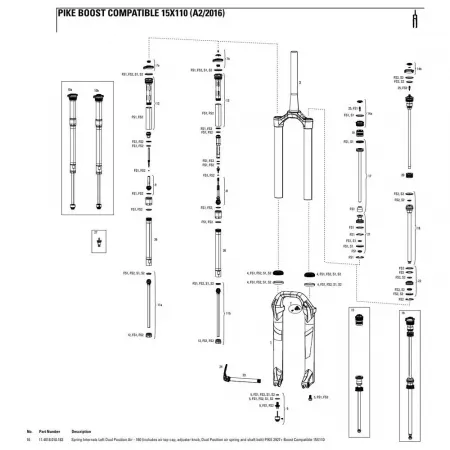 락샥 Pike 27in/29in 160 mm Dual Position Air Left 봄의 내부 3137782462