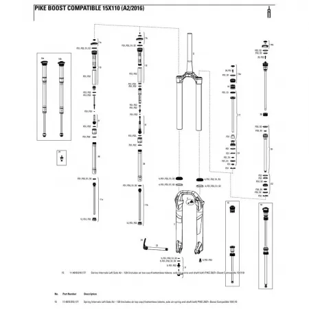 락샥 Pike 27in/29in 120 mm Boost Solo Air Left 봄의 내부 3137782479