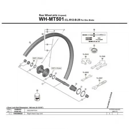 시마노 WH-MT501 Right 잠금 너트 3137973958