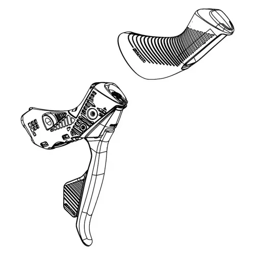 스램 Rival AXS 디스크 왼쪽 브레이크 레버와 전자 쉬프터 3138194093