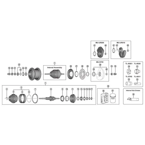 시마노 SG-C6061-8D 오른쪽 허브 콘 3138733684