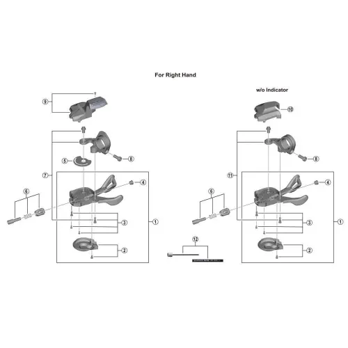 시마노 SL-M5130 R10 RH 브래킷 3138733703