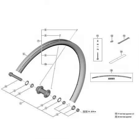 시마노 GRX RX880-TL-F12 프론트 허브 액슬 3140007211