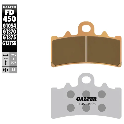 GALFER FD450-G1375 소결 디스크 브레이크 패드 3142309737