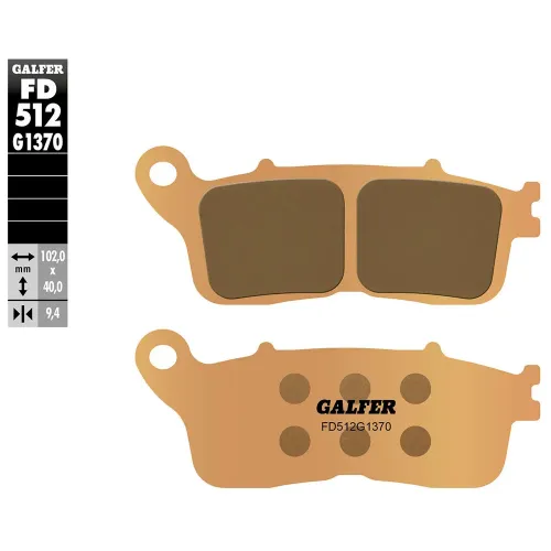 GALFER FD512-G1370 소결 디스크 브레이크 패드 3142309740