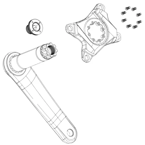 스램 Auto-Extr M18 M30 DUB 포스 크랭크 볼트 3143035952