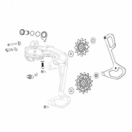 스램 XX DH T-Type AXS 디레일러 케이지 3143344035