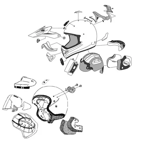 아라이 SZ-R VAS Holder 헬멧 측면 패널 4137805060