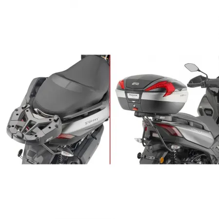 기비 Monolock/Monokey 야마하 X-Max 125/300&Tricity 300 탑 케이스 후면 피팅 4137999989