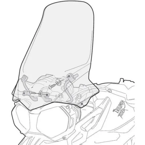 기비 6401DT 트라이엄프 Tiger 800/800 XC/800 XR 피팅 키트 4138008235