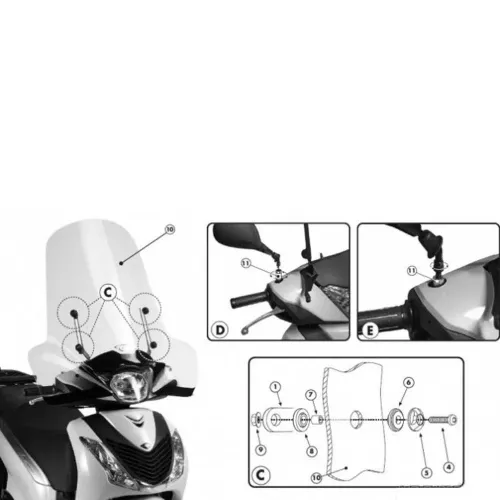 기비 A315A 혼다 SH 125i/150i 피팅 키트 4138043976
