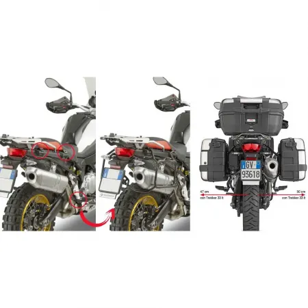 기비 Monokey/레트로 Fit Rapid Release BMW F 750 GS&F 850 GS/어드벤처 사이드 케이스 장착 4138044236