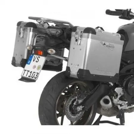 투라텍 ZEGA Pro 31/31L Steel Black Rack 야마하 MT-09 Tracer 2015-2017 사이드 케이스 세트 4141190391