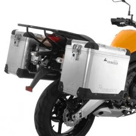 투라텍 ZEGA Pro 45/45 litro acero Black Rack 가와사키 Versys 650 2010-2014 사이드 케이스 세트 4141190405