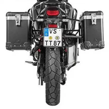 투라텍 ZEGA Pro And-Black 31/38L con portamaletas de Stainless Steel Black Rack 혼다 CRF1100L Africa Twin 2021 사이드 케이스 세트 4141190410