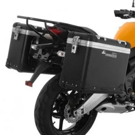 투라텍 ZEGA Pro And-Black 38/38 litro acero Black Rack 가와사키 Versys 650 2010-2014 사이드 케이스 세트 4141190414