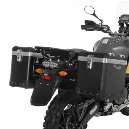 투라텍 ZEGA Pro And-Black 38/45 ltr. Steel Black Rack 야마하 XT1200Z/ZE Super Tenere 사이드 케이스 세트 4141190416