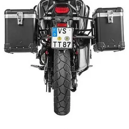 투라텍 ZEGA Pro And-Black 38/45L con portamaletas de Stainless Steel Black Rack 혼다 CRF1100L Africa Twin 2021 사이드 케이스 세트 4141190417