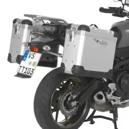 투라텍 ZEGA Pro And-S 31/31L Steel Black Rack 야마하 MT-09 Tracer 2015-2017 사이드 케이스 세트 4141190423