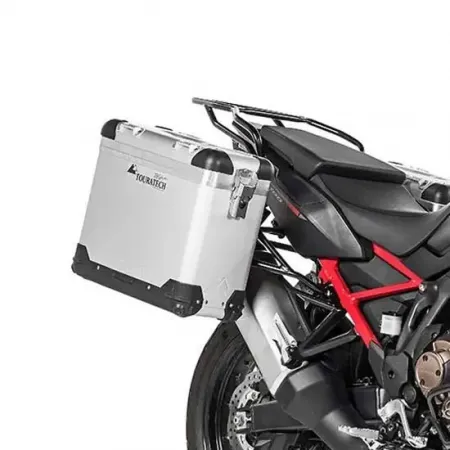 투라텍 ZEGA Pro And-S 31/38L con portamaletas de Stainless Steel Black Rack 혼다 CRF1100L Africa Twin 2021 사이드 케이스 세트 4141190426