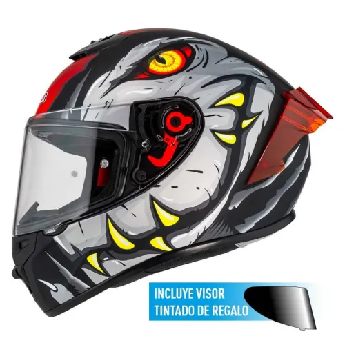 NZI Trendy 3 Stream Raptor Clear+Tinted Visor 풀페이스 헬멧 4142285095