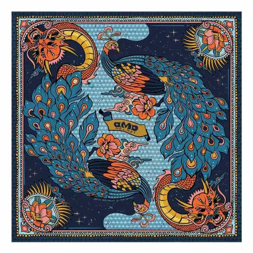DMD Standard Square Peacock 반다나 4142406218