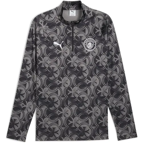 푸마 Manchester City FC 25/26 프리매치 하프 지퍼 스웨트셔츠 5142041186
