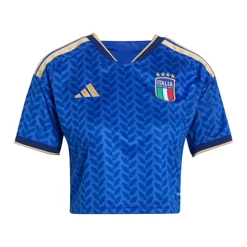 아디다스 Italy 26/27 Cropped Replica 홈 여성 반팔 티셔츠 5142649495