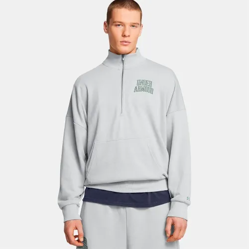 언더아머 Icon Heavyweight Terry Oversized 하프 지퍼 스웨트셔츠 6141021129