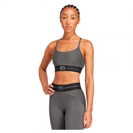 아디다스 Hyperglam Rib Bralette 스포츠 브라 로우 임팩트 6142170410