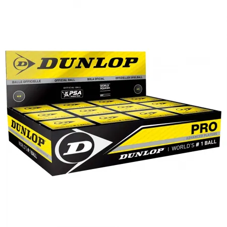 던롭 Pro double yellow dot 스쿼시 볼 상자 6142272525