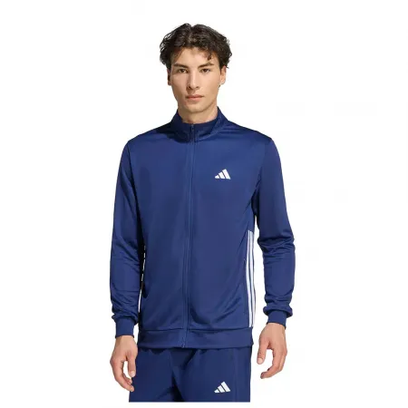 아디다스 Workout Essentials All-Set 3 Stripes Knit 풀지퍼 스웨트셔츠 6142682479