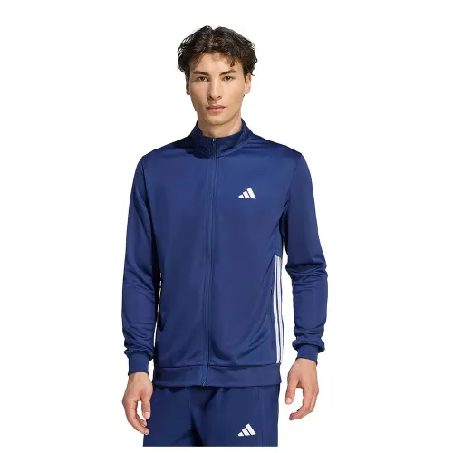 아디다스 Workout Essentials All-Set 3 Stripes Knit 풀지퍼 스웨트셔츠 6142682479