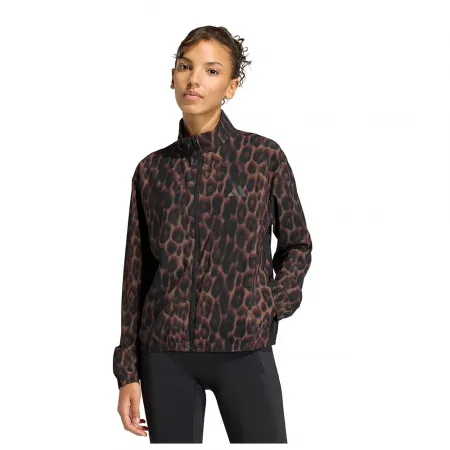 아디다스 Workout Essentials Leopard 우븐 풀지퍼 스웨트셔츠 6142682486