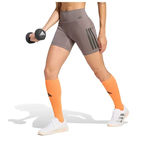 아디다스 Optime Workout 3 Stripes 6in 짧은 레깅스 6142696343